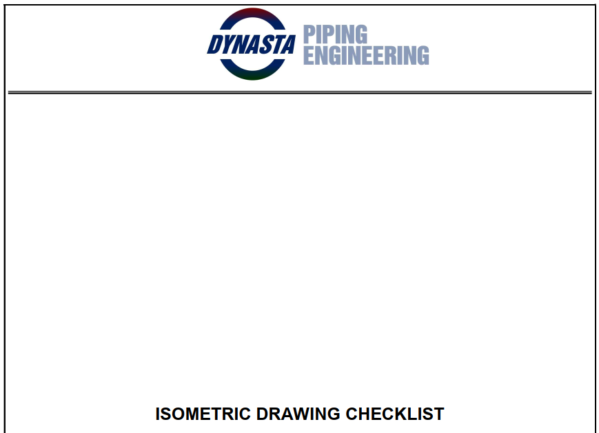 DNS-PIP-002 Isometric Drawing Checklist